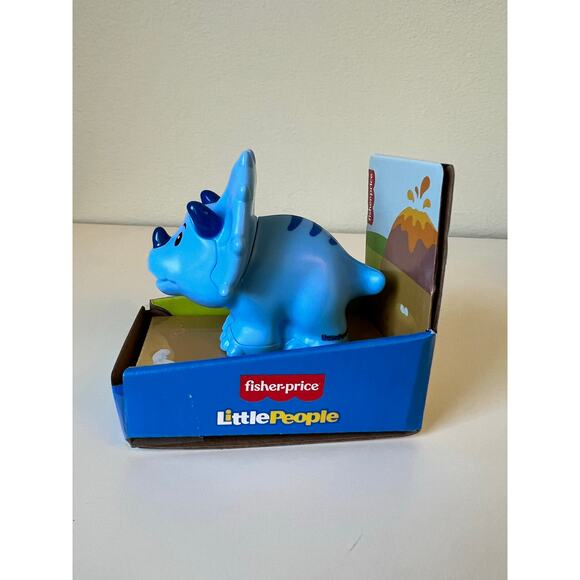 Fisher-Price Little People Blue Triceratops Dinosaur Figure Toy NEW - Picture 4 of 4